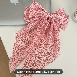 Floral Large Size Bow Shape Hair Accessories Elegant Hairclip Bowknot